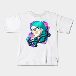 Soul Connection - Trippy Colorful Portrait Kids T-Shirt